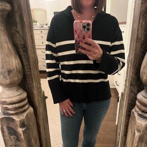 Zara Black and White Sweater